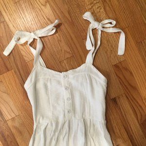 White summer dress - empire waist babydoll